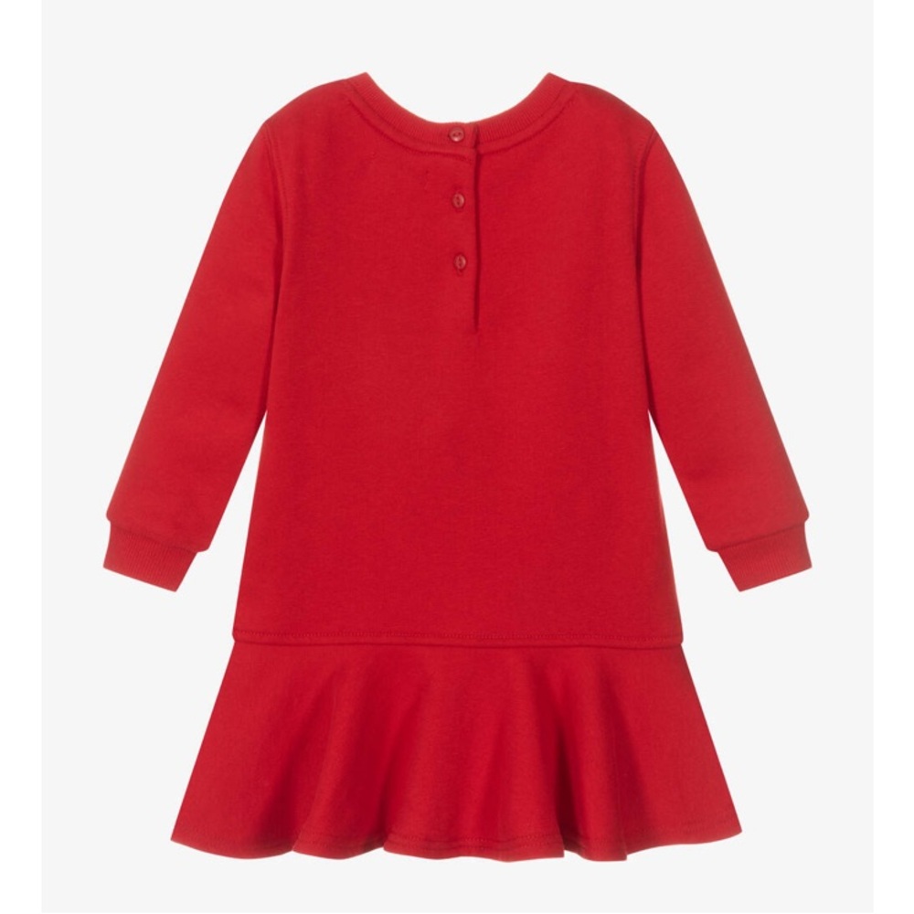 Ralph Lauren Sweatshirt Bear Ski Baby Girl Dress - Picture 5 of 7